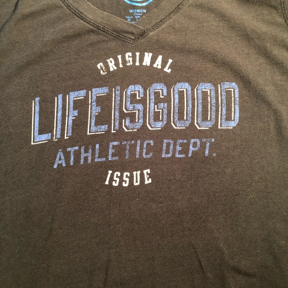Life Is Good Tops - Life is Good Atheletic Dept Large Black Soft Tee